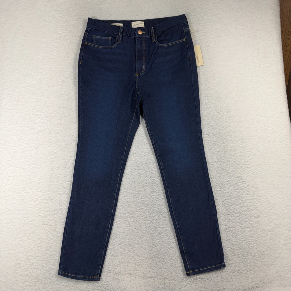 Universal Thread Skinny Jeans Womens L 10/12 (31x27) Dark Wash Blue Hi Rise NWT